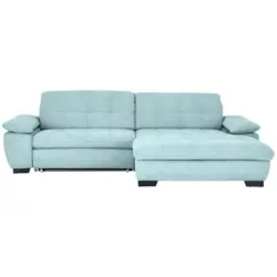 Ecksofa in Webstoff T&uuml;rkis 265/180 cm