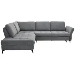 Ecksofa in Chenille Grau 233/288 cm
