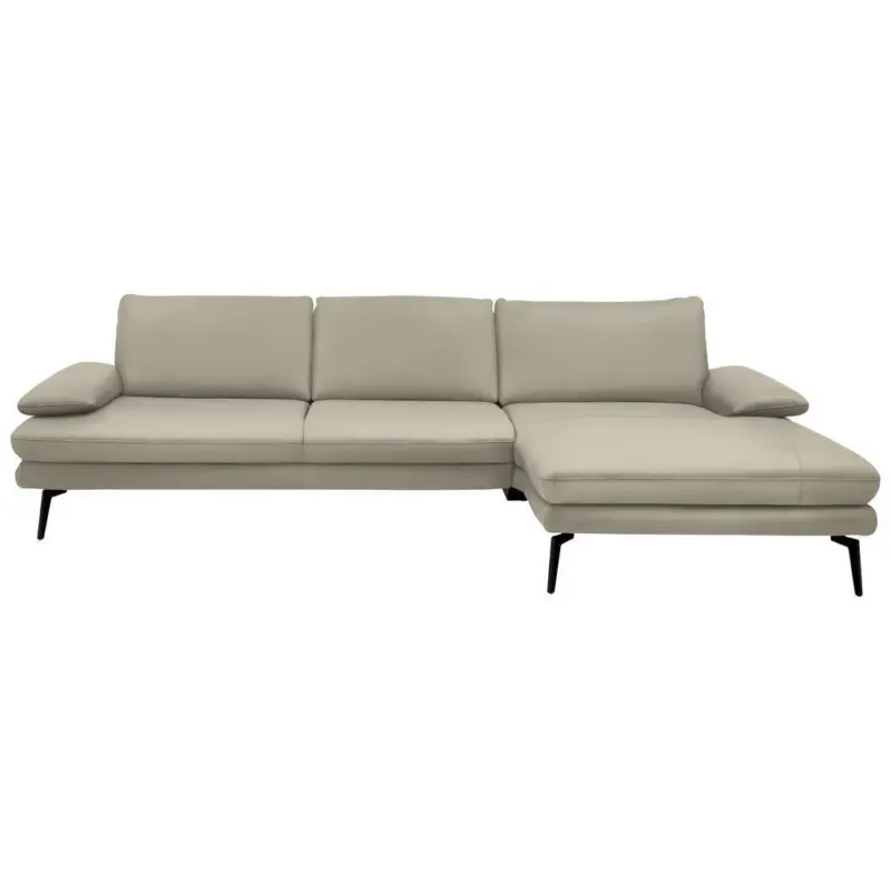 Ecksofa Beldomo Premium in Echtleder Ecru 310/180 cm