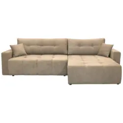 Ecksofa Laguna in Frottee Braun 260/143 cm