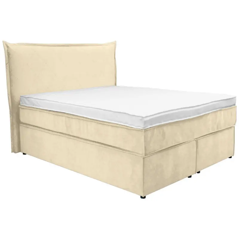 Boxspringbett 140/200 cm in Creme