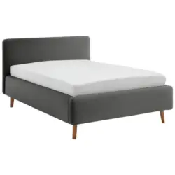 Polsterbett Lattenrost, Bettkasten Anthrazit 140/200 cm