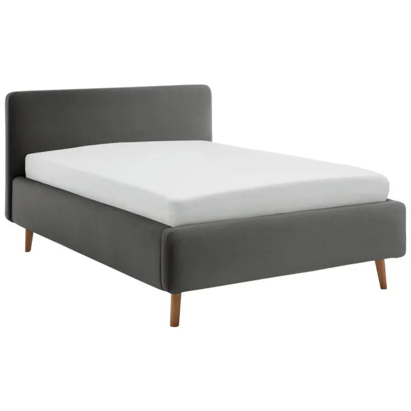 Polsterbett Lattenrost, Bettkasten Anthrazit 140/200 cm