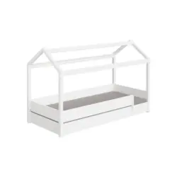 Hausbett Absturzsicherung 90/200 cm in Wei&szlig;