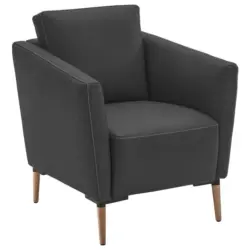 Sessel in Echtleder Anthrazit