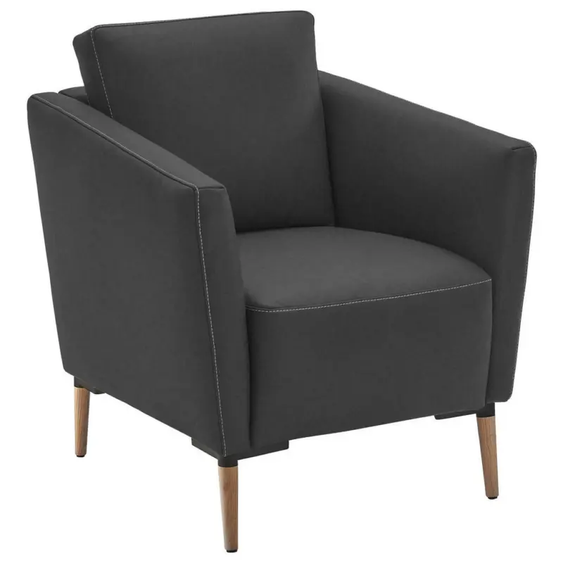 Sessel in Echtleder Anthrazit