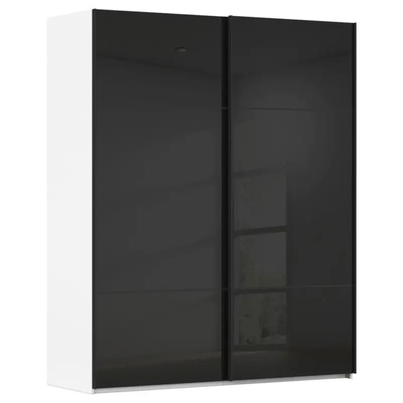 Schwebet&uuml;renschrank in Schwarz, Wei&szlig;
