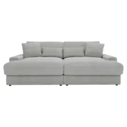 Bigsofa in Cord Hellgrau
