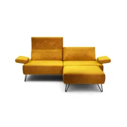 2,5-Sitzer Cosy in Samt Gelb