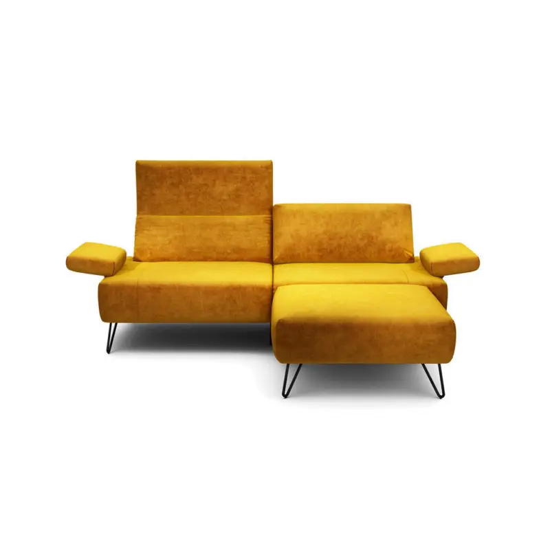 2,5-Sitzer Cosy in Samt Gelb