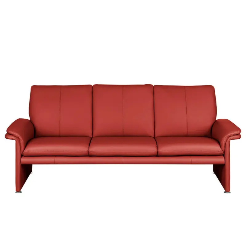 3-Sitzer-Sofa in Echtleder Rot
