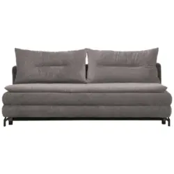 Schlafsofa in Webstoff Graubraun