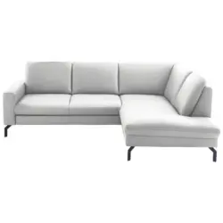 Ecksofa Beldomo Premium in Echtleder Wei&szlig; 250/194 cm