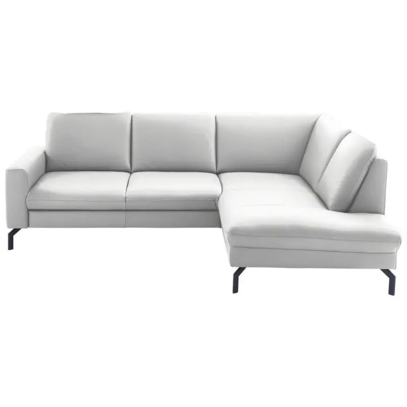Ecksofa Beldomo Premium in Echtleder Wei&szlig; 250/194 cm