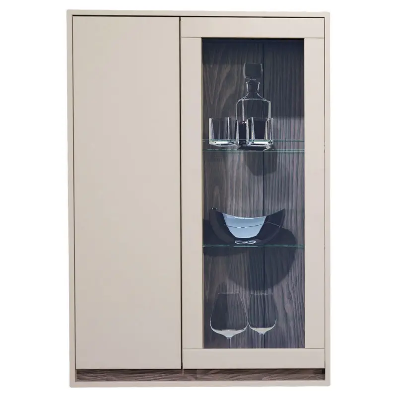 H&auml;ngevitrine in Nussbaumfarben, Kaschmir