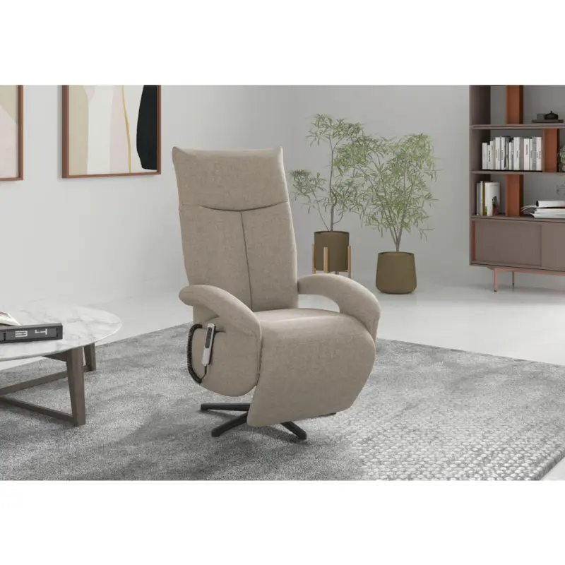 Relaxsessel in Textil Taupe