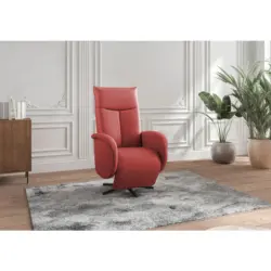 Relaxsessel in Leder Rot