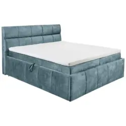 Boxbett 180/200 cm in Blau