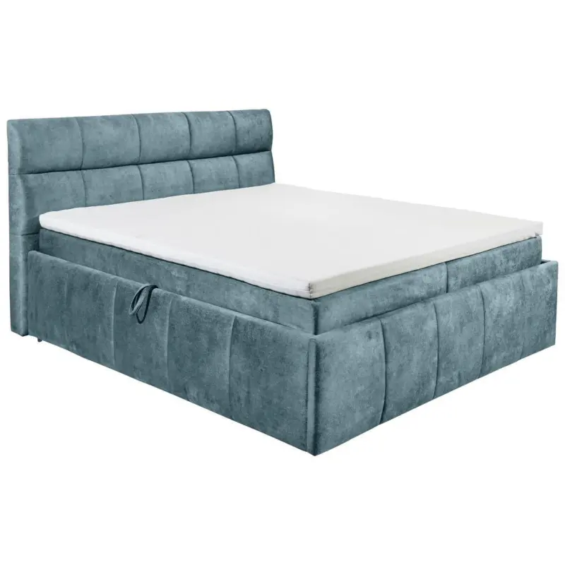 Boxbett 180/200 cm in Blau