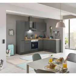 Eckk&uuml;che 250/175 cm in Graphitfarben