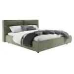 XXXLutz Lauterach - Ihr M&ouml;belhaus bei Bregenz Polsterbett gepolstertes Kopfteil Olivgr&uuml;n 160/200 cm