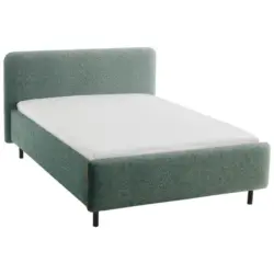 Polsterbett Gelb, Dunkelgr&uuml;n 140/200 cm