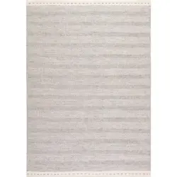 Flachwebeteppich 200/290 cm Silberfarben