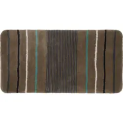 Badematte Braun, T&uuml;rkis 80/150 cm