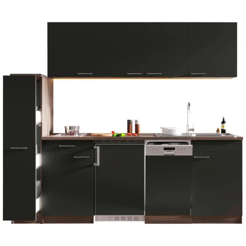 K&uuml;chenblock 225 cm in Grau