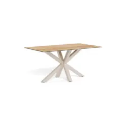 Esstisch in Metall, Glas, Keramik 160/90/75,5 cm