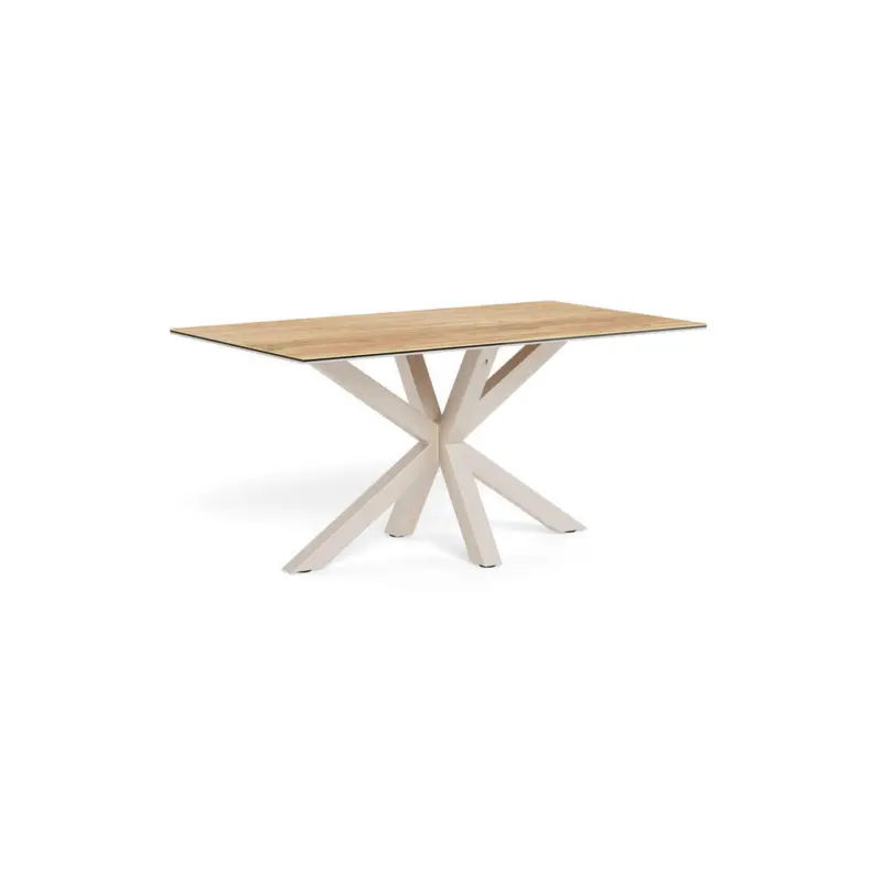 Esstisch in Metall, Glas, Keramik 160/90/75,5 cm