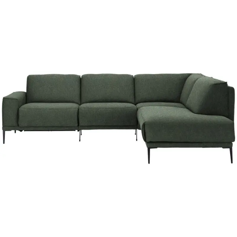 Ecksofa in Flachgewebe Gr&uuml;n 260/210 cm