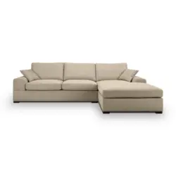 Ecksofa Veda in Flachgewebe Beige 308/186 cm