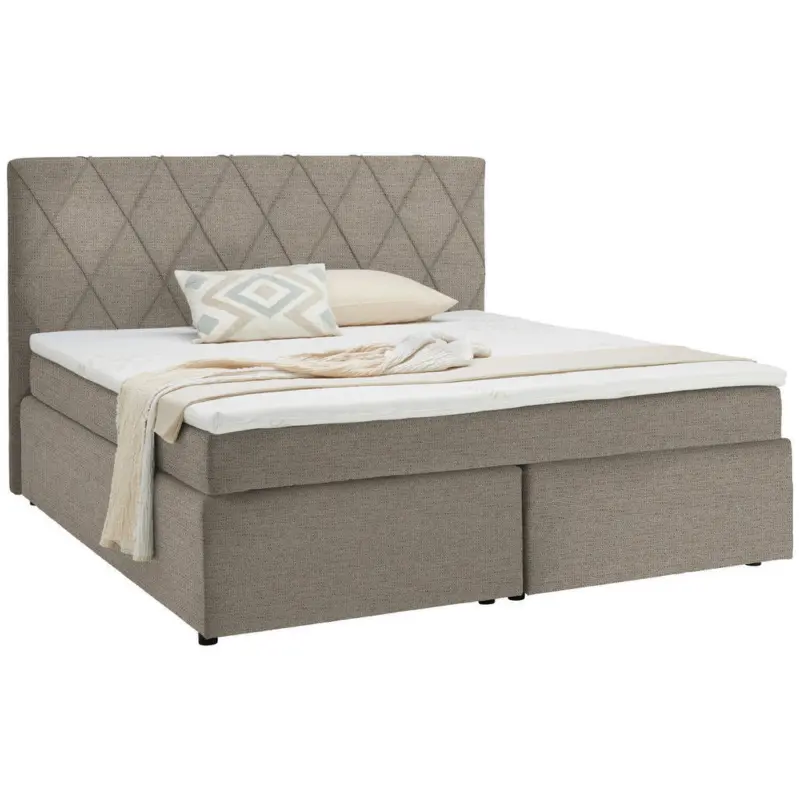 Boxspringbett 160/200 cm in Beige