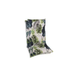 Sesselauflagenset in Blau, Gr&uuml;n, Hellgrau Bl&auml;tter