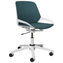 Drehstuhl in Blau, Wei&szlig;