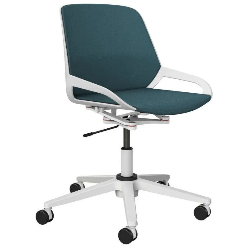 Drehstuhl in Blau, Wei&szlig;