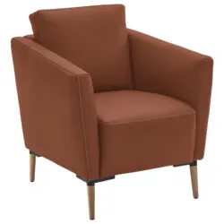 Sessel in Echtleder Cognac