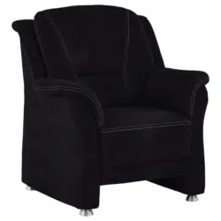 Sessel in Mikrofaser Schwarz