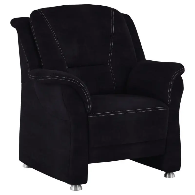 Sessel in Mikrofaser Schwarz