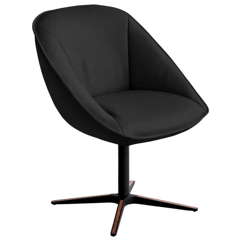 Armlehnstuhl Beinauswahl, Lederauswahl, Stoffauswahl, inklusive Armlehnen, automatische R&uuml;ckholfunktion, gepolsterte Armlehnen, Sitzfl&auml;che 320&deg; drehbar Echtleder