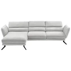 Ecksofa Valdera in Velours Creme 153/283 cm