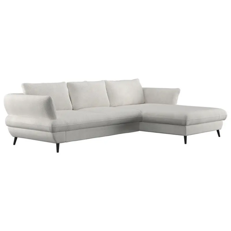 Ecksofa in Velours Creme