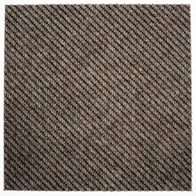 Teppichfliese 50/50 cm in Schwarz, Hellbraun