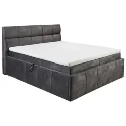 Boxbett 180/200 cm in Dunkelgrau