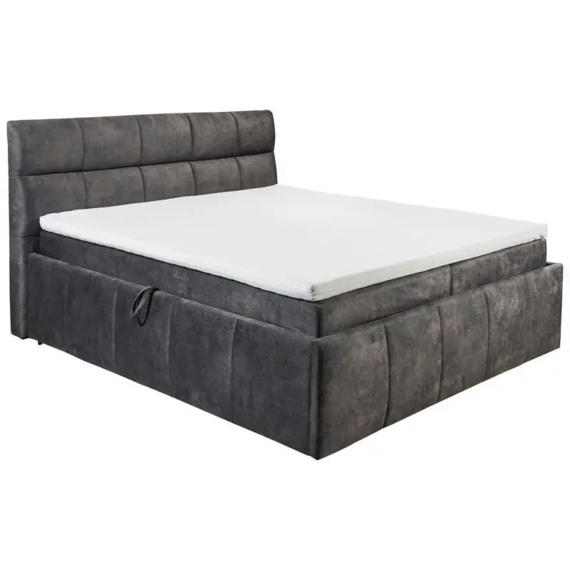Boxbett 180/200 cm in Dunkelgrau