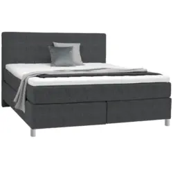Boxspringbett 160/200 cm in Anthrazit