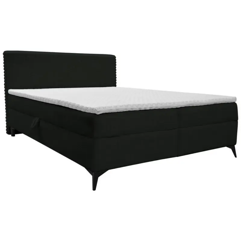 Boxbett 140/200 cm in Schwarz