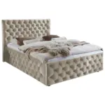 XXXLutz Lauterach - Ihr M&ouml;belhaus bei Bregenz Polsterbett gepolstertes Kopfteil Beige 140/200 cm