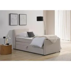Boxspringbett 100/200 cm in Creme
